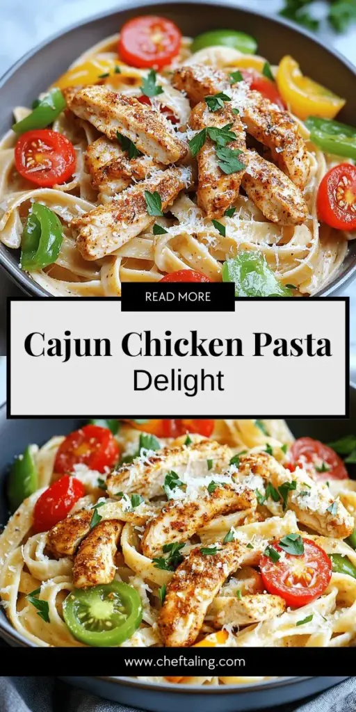Looking for a quick and tasty meal? Dive into this delicious Cajun Chicken Pasta recipe that's bursting with bold flavors and creamy goodness. With key ingredients like boneless chicken breasts, fresh veggies, and a spicy Cajun seasoning, you can customize this dish to match your taste. Perfect for impressing family or guests, this easy-to-follow recipe is your ticket to a delightful dinner. Click to explore the full recipe and start cooking today!
