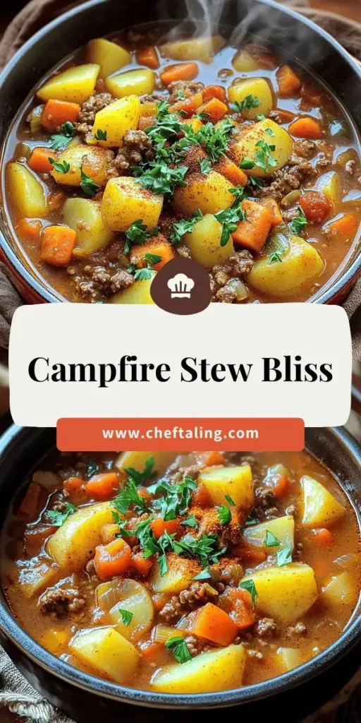 Experience the rugged charm of Cowboy's Campfire Stew, a hearty one-pot delight perfect for outdoor adventures or cozy family gatherings. This simple yet flavorful recipe combines ground beef, vibrant vegetables, and aromatic seasonings into a satisfying meal that embodies the spirit of cowboy cooking. Ready to warm your heart and satisfy your taste buds? Click through to explore the full recipe and discover how to create this nourishing dish that brings everyone together around the fire!