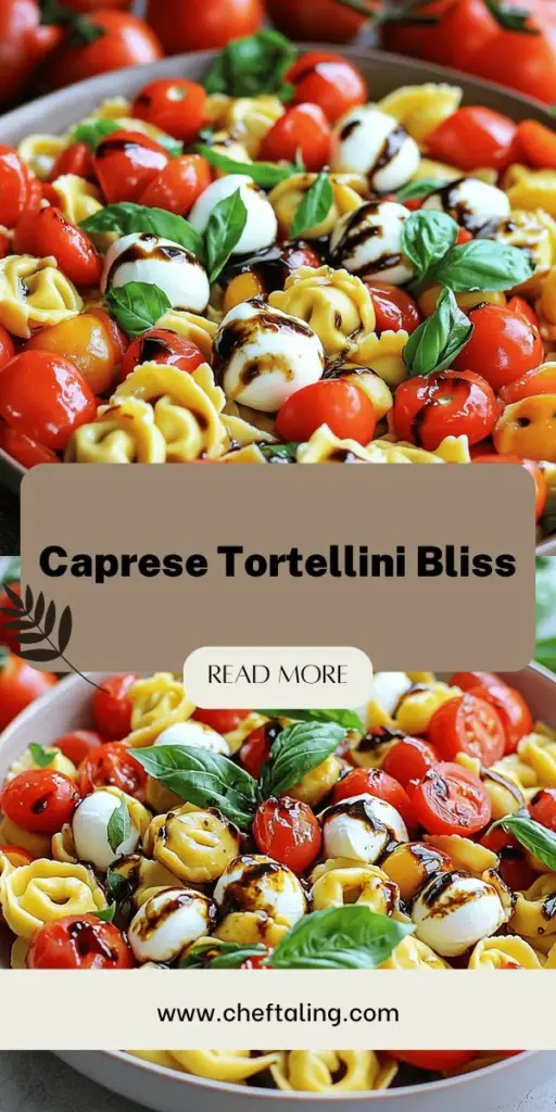 Discover the deliciousness of Caprese Tortellini Pasta Salad, a refreshing Italian delight that's perfect for any occasion! This vibrant dish combines cheese-filled tortellini with juicy cherry tomatoes, creamy mozzarella, and fragrant basil, all drizzled with balsamic glaze and olive oil. Whether you're hosting a summer picnic or enjoying a quick weeknight meal, this salad is easy to prepare and bursting with flavor. Click through to explore the full recipe and make this stunning salad at home!