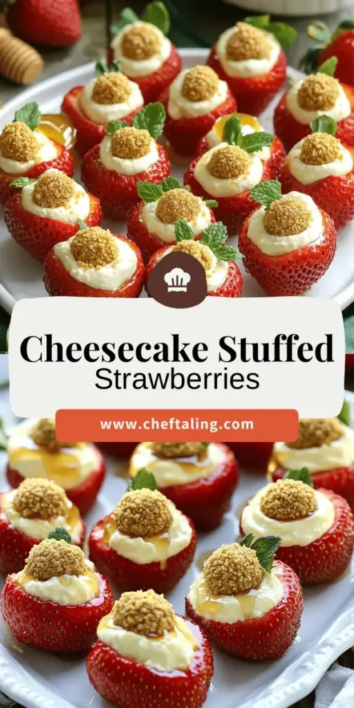 Indulge in the sweetness of Cheesecake Deviled Strawberries, a fun and elegant twist on dessert! These bite-sized delights feature fresh strawberries stuffed with a creamy cheesecake filling, making them perfect for any gathering. Easy to prepare and gorgeous on your table, they are sure to impress your guests. Ready to create this irresistible sweet treat? Click through to discover the full recipe and elevate your dessert game!
