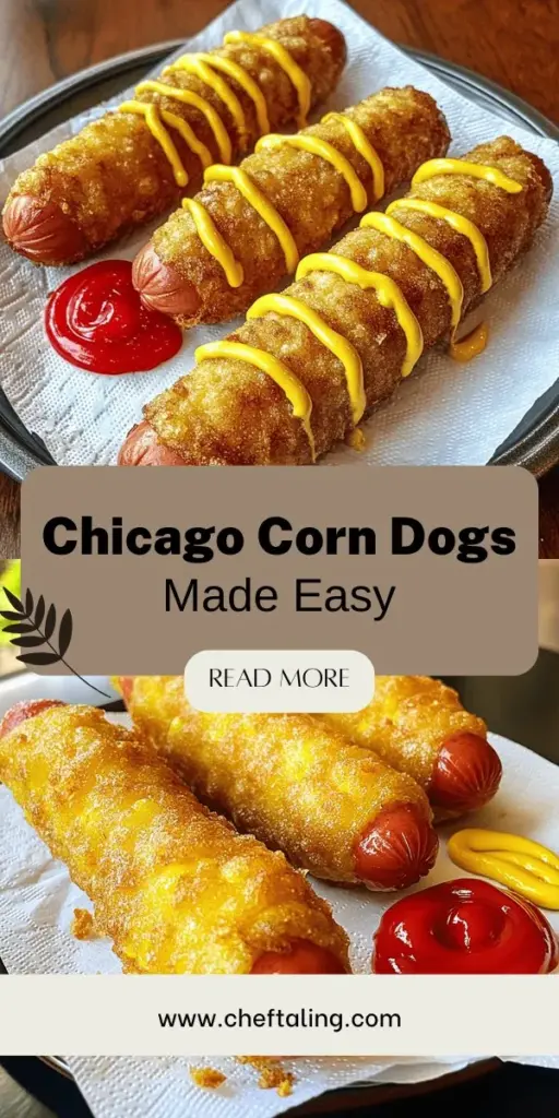 Discover the mouthwatering world of Chicago Style Corn Dogs with this easy-to-follow recipe! Experience the perfect blend of savory hot dogs wrapped in a sweet and crispy cornmeal batter, making them an iconic American street food. Perfect for summer gatherings, game days, or family fun, these corn dogs are a hit with both kids and adults. Click through to get the full recipe and tips for creating these delicious snacks at home!