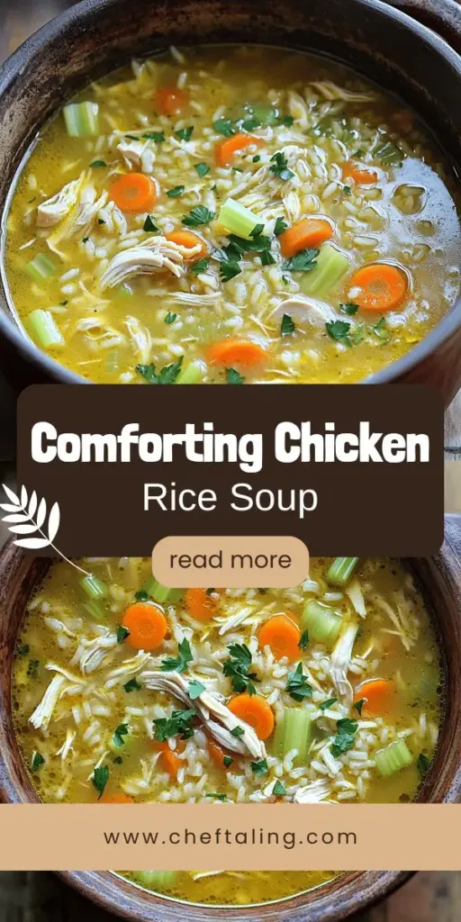 Warm up your soul with this Comforting Chicken and Rice Soup recipe! Perfect for chilly days or when in need of a little comfort, this delightful soup combines tender chicken, fluffy jasmine rice, and aromatic veggies simmered to perfection. Explore nutritional benefits, delicious variations, and storage tips to enjoy this heartwarming dish anytime. Click through to discover how to create this timeless recipe that brings love and warmth to your table!