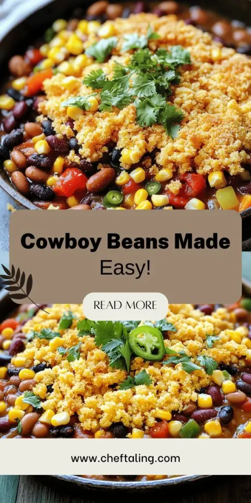 Discover the tasty world of cowboy beans with this easy recipe guide! Learn about the history and cultural significance of this hearty dish that blends flavors from the Wild West. You'll find simple steps to create a classic cowboy beans recipe along with fun variations to suit your taste. Perfect for potlucks or a cozy dinner at home, cowboy beans bring warmth and flavor to any meal. Click to explore all the delicious recipes and start cooking today!