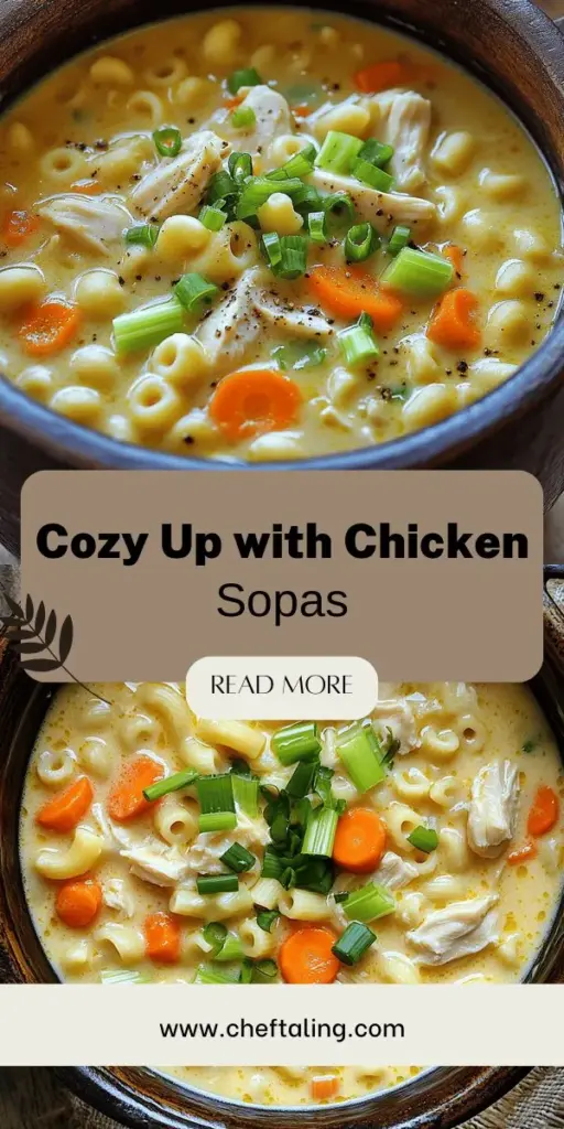 Discover the heartfelt warmth of Chicken Sopas, a creamy and comforting dish rooted in Filipino tradition. This delightful soup combines tender chicken, macaroni, and rich flavors to create a meal that brings families together. In our blog post, you’ll find easy recipes, tips for the perfect bowl, and variations to suit every taste. Click through to explore these delicious Chicken Sopas recipes that will make your dining experience unforgettable!