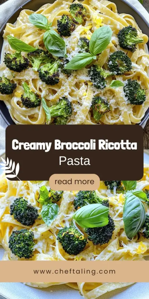 Indulge in the comforting flavors of Creamy Ricotta Pasta with Roasted Broccoli, a dish that combines silky ricotta cheese and crispy roasted broccoli for a perfect balance of taste and nutrition. This easy recipe is ideal for quick weeknight dinners or special occasions. With simple ingredients and a luscious sauce, it's a must-try for pasta lovers. Click to explore the full recipe and elevate your culinary skills today!