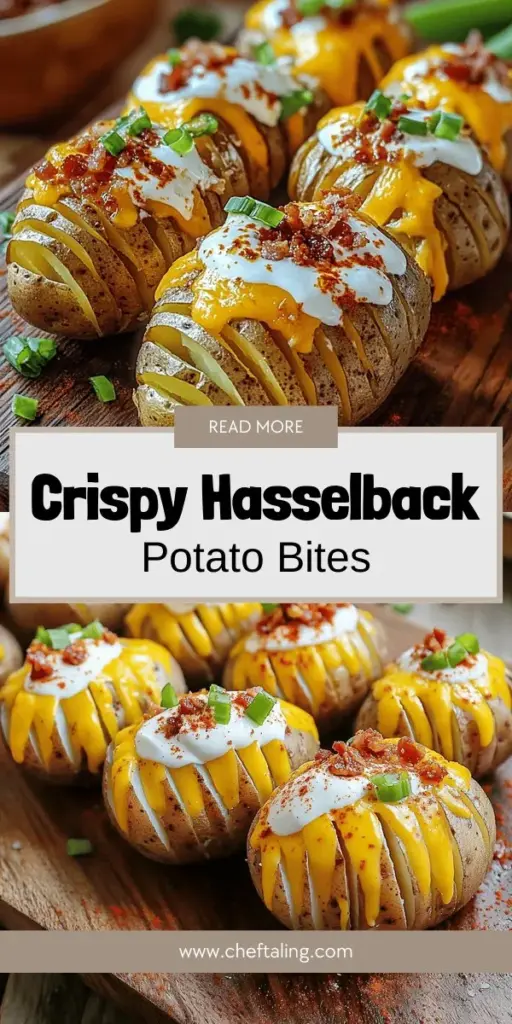 Elevate your side dish game with these Crispy Loaded Hasselback Potato Bites! Perfectly sliced potatoes get crispy on the outside and creamy on the inside, loaded with your favorite toppings like cheese and bacon. This delightful recipe is simple to follow and ideal for any gathering or family dinner. Discover the full recipe now and impress your guests with these gourmet bites that are sure to become a hit at your table!