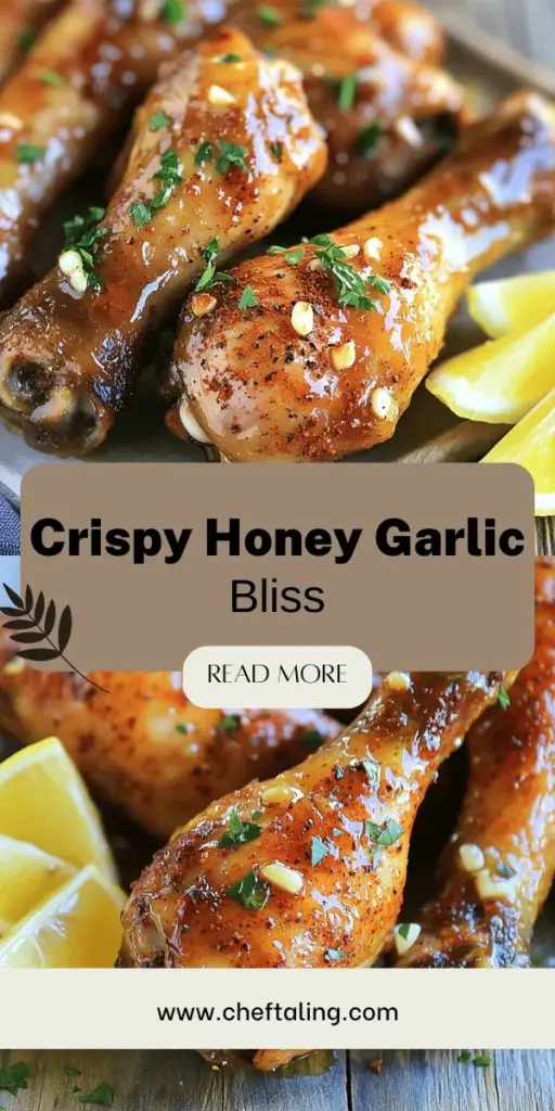 Discover the ultimate recipe for Crispy Honey Garlic Chicken Legs that combines sweet honey, savory garlic, and a hint of smokiness for a dish everyone will love. Perfect for any occasion, this easy-to-make recipe guarantees tender, juicy chicken with irresistible crispy skin. Impress your family and friends with this flavorful delight that’s simple enough for beginners yet satisfying for experienced cooks. Click through to explore the recipe and elevate your meal tonight!