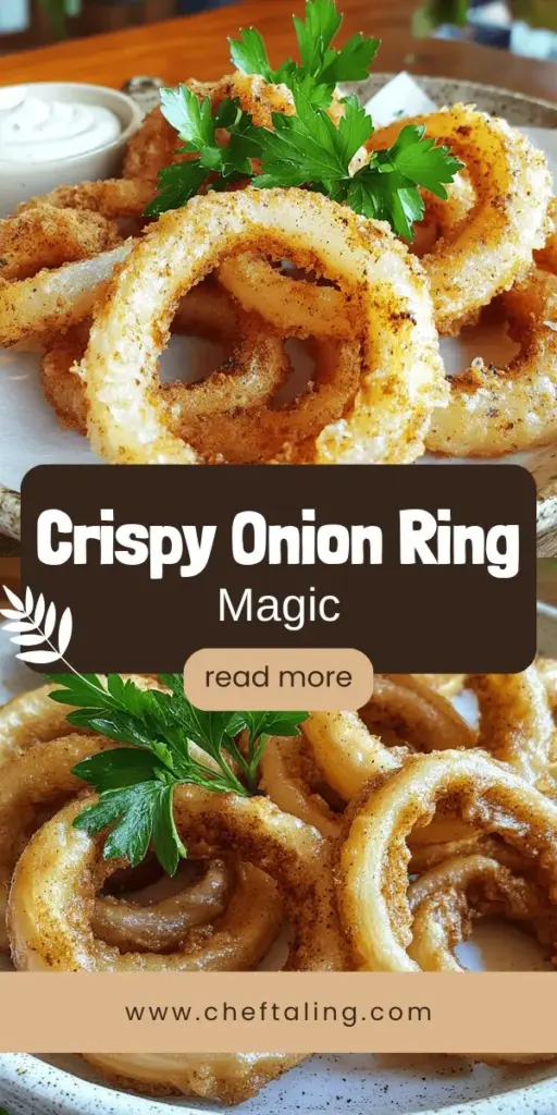 Discover the irresistible joy of crispy onion delights with this step-by-step guide to making perfectly fried onion rings. Learn the secrets to achieving a golden-brown, crunchy exterior and a tender, flavorful center that everyone will love. This recipe shares tips on selecting the best onions, creating the ideal batter, and frying techniques for that perfect crunch. Click through to explore the delicious recipes and elevate your snacking game!