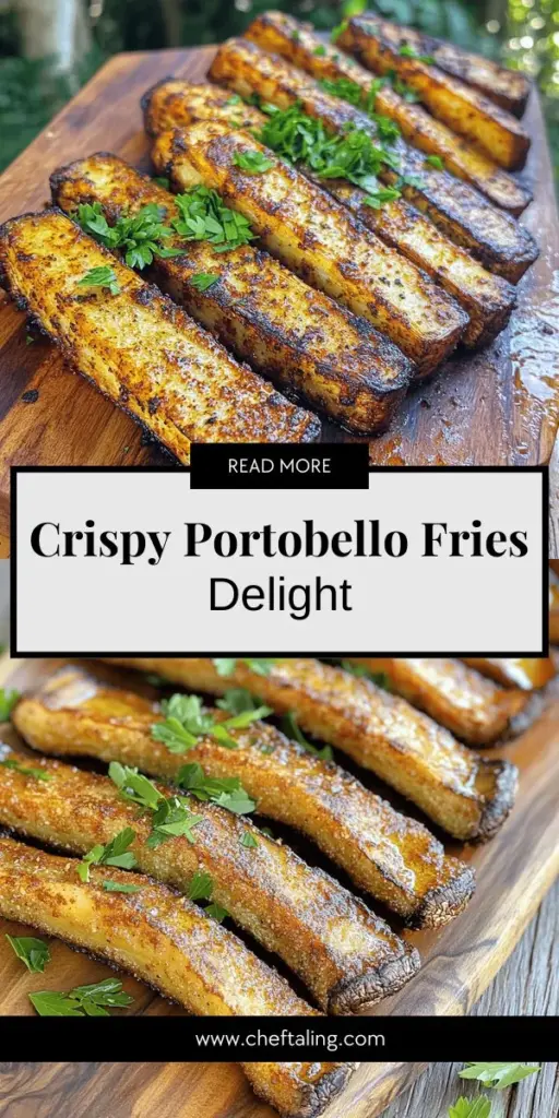 Discover the deliciousness of crispy Portobello mushroom fries, a healthy snack that satisfies your cravings without the guilt! These protein-rich, low-calorie fries are perfect for any occasion and easy to make at home. From selecting the right mushrooms to achieving that perfect crunch, this guide covers all you need to know to whip up a guilt-free treat. Click through for the full recipe and step-by-step instructions to elevate your snacking game today!