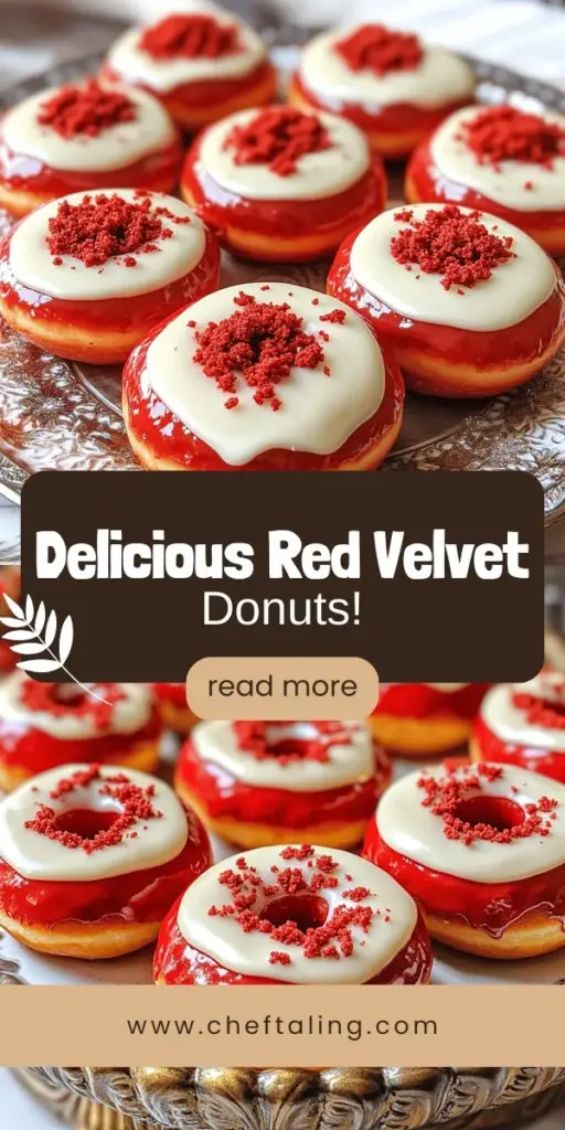 Indulge in the deliciousness of homemade red velvet donuts with our fresh and flavorful recipe guide! Learn how to create these soft, vibrant treats featuring a cocoa twist and creamy glaze that will impress family and friends. Discover essential ingredients, step-by-step baking tips, and creative variations that make these donuts perfect for any occasion. Click through to explore the full recipe and start baking today!