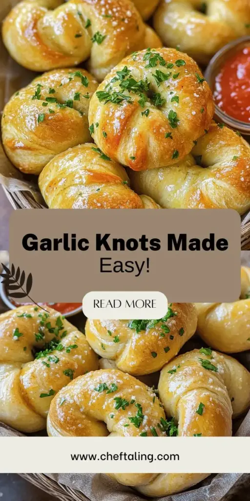 Bring the delicious taste of Italy to your table with this simple and delicious garlic knots bread recipe! Learn how to make these flavorful, homemade treats from scratch using easy ingredients like garlic, olive oil, and fresh herbs. Perfect as an appetizer or a delightful side dish, garlic knots will wow your family and friends. Click through for the full recipe and elevate your baking skills today!