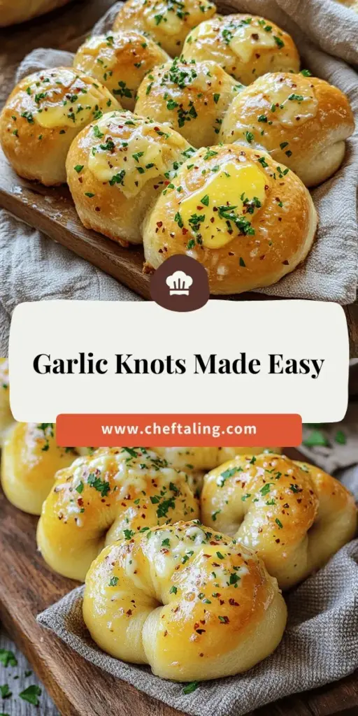 If you're craving warm, buttery goodness, this easy garlic knots recipe is a must-try! Learn how to make these delicious knots from scratch with simple ingredients and fun variations. Perfect as an appetizer or a side dish, garlic knots will impress your friends and family at any gathering. Click through for the full recipe and get ready to indulge in this flavorful delight that everyone will love!