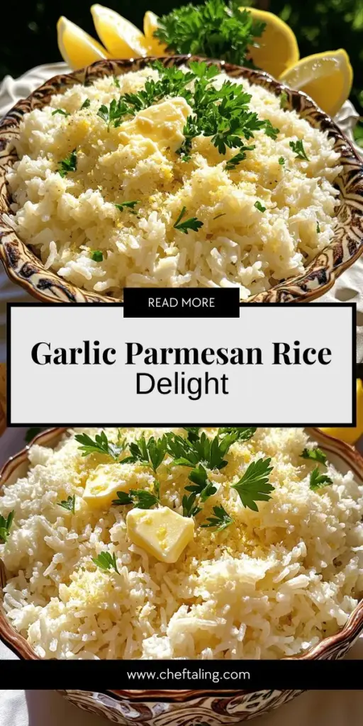 Elevate your meals with this irresistible Parmesan Garlic Butter Rice recipe! This creamy and flavorful side dish combines the richness of butter, the distinct taste of garlic, and the savory goodness of Parmesan, making it perfect for any occasion. Perfect for pairing with your favorite proteins or enjoying on its own, this recipe is simple to follow and uses everyday ingredients. Click through to explore the full recipe and impress your friends and family!