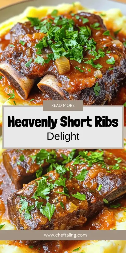 Indulge in the ultimate comfort food with our Savory Braised Short Ribs with Rich Tomato Sauce recipe. These succulent ribs are slow-cooked to perfection, resulting in tender meat bathed in a tangy tomato sauce that tantalizes the taste buds. Perfect for cozy family dinners or special occasions, this dish is sure to impress. Ready to elevate your cooking game? Click through to explore the full recipe and discover how to make this hearty meal at home!