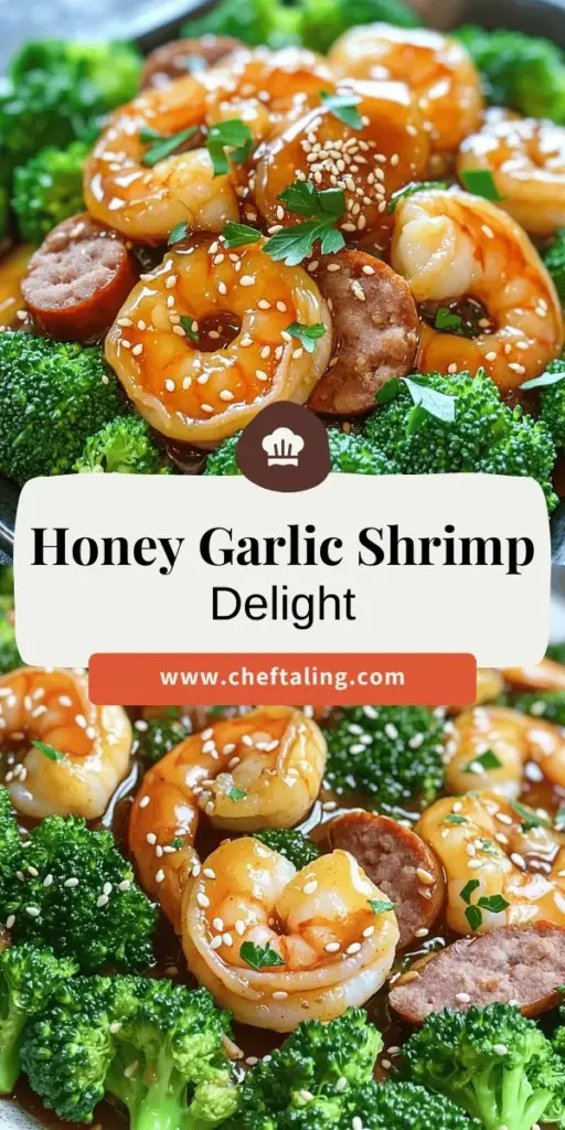 Elevate your dinner game with this delectable Sweet and Savory Honey Garlic Shrimp recipe! Featuring succulent shrimp, savory smoked sausage, and vibrant broccoli, this dish is coated in a glossy honey garlic sauce that brings irresistible flavor to your table. Quick and easy to whip up in under 30 minutes, it's perfect for busy nights or special gatherings. Ready to impress your family or guests? Click to explore this mouthwatering recipe and savor every bite!