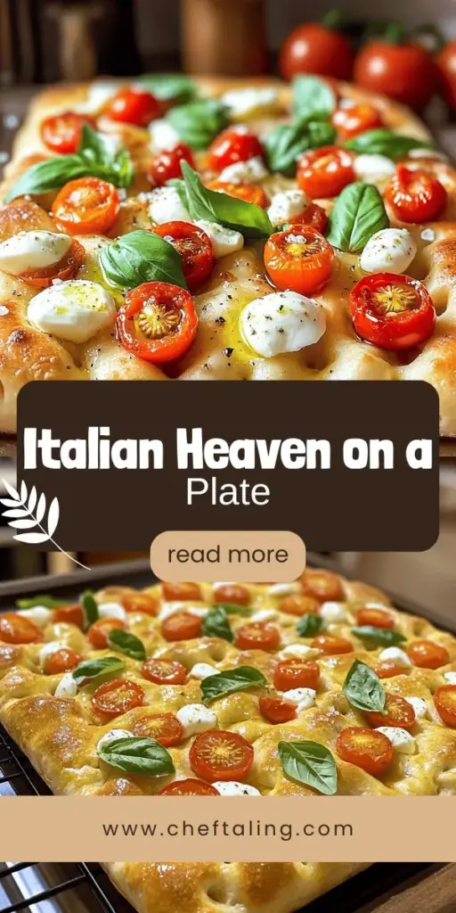 Discover the delicious Margherita Focaccia Bread recipe that brings the taste of Italy to your kitchen! This soft, pillowy bread topped with fresh tomatoes, mozzarella, and basil is perfect for sharing or savoring on your own. You'll love the easy step-by-step guide, making this recipe approachable for any home baker. Click through to explore the method, tips, and variations that will elevate your baking skills and impress your family and friends!