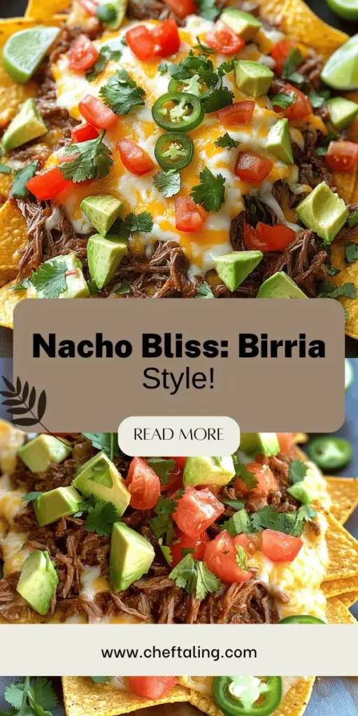 Indulge in the mouthwatering delight of Birria Nachos, where savory birria meets crispy tortilla chips for a sensational flavor explosion. This recipe showcases tender, seasoned meat layered with gooey cheese and fresh toppings that elevate any gathering. Perfect for game days or family dinners, our step-by-step guide makes it easy to impress your guests. Click to discover the full recipe and bring this delicious fusion dish to your table!