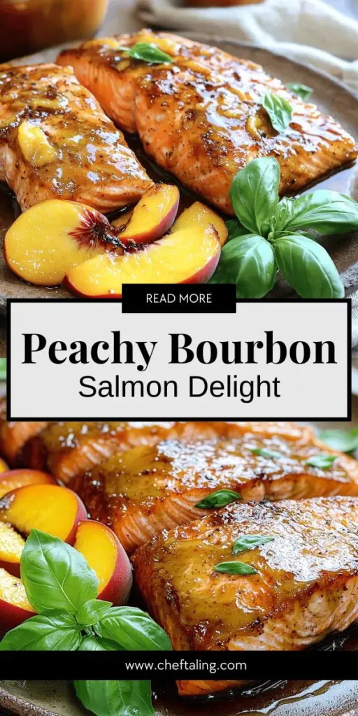 Delight your taste buds with our Bourbon Peach Roasted Salmon Recipe! This dish combines the rich flavors of juicy peaches with savory salmon, creating a gourmet experience that's easy to prepare. Discover how to make a healthy and flavorful meal that’s perfect for any occasion. Ready to impress your family and friends with this stunning recipe? Click through to explore the steps and enjoy the delightful flavors today!