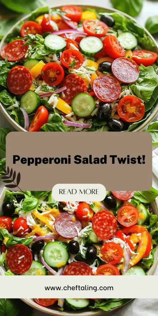 Looking to elevate your salad game? Discover the joy of making a flavorful pepperoni salad with simple ingredients and easy steps. This vibrant dish is perfect for quick lunches or gatherings, packed with crunchy veggies and bold pepperoni. You'll learn about dressings, variations, and meal prep tips to make your salad shine. Ready to impress friends and family? Click through to explore this delicious recipe and delight in every bite!