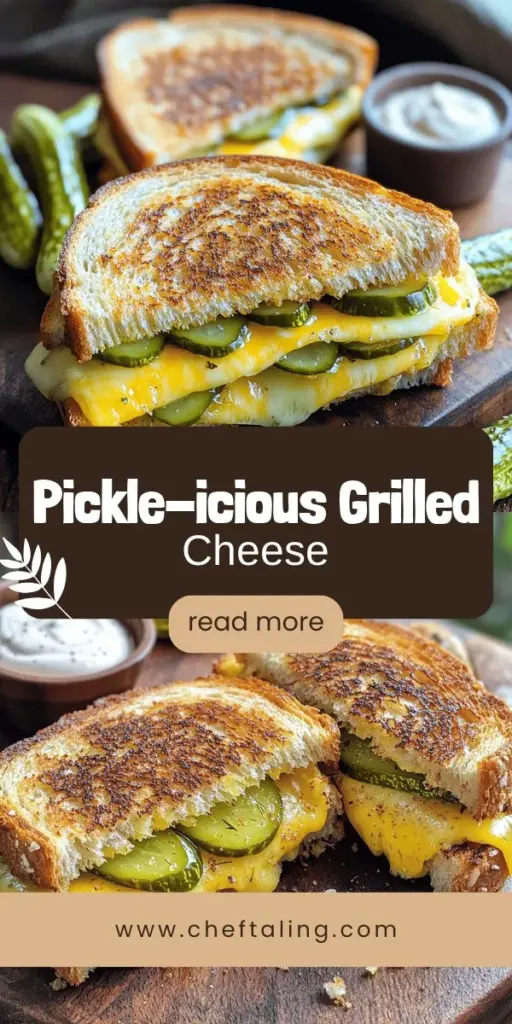 Elevate your lunch with the Savory Pickle Grilled Cheese Sandwich! This delightful twist on a classic combines crispy sourdough, gooey sharp cheddar, and tangy dill pickles for a flavor explosion. Ready to impress your taste buds? Find easy step-by-step instructions, creative variations, and tips to make the perfect sandwich. Click through to discover how to create this mouthwatering treat that will elevate your grilled cheese game!