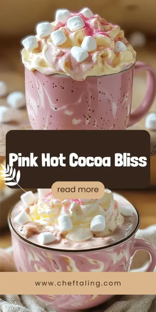 Bring some joy to your cozy days with this delightful Pink Hot Chocolate recipe! Perfect for any season, this sweet and creamy drink features simple ingredients like whole milk, white chocolate, and a touch of pink food coloring. Whether you're treating yourself or impressing friends, this recipe offers endless fun variations and toppings. Discover how to make this luxurious drink at home and sip on something special today—click to explore the full recipe!