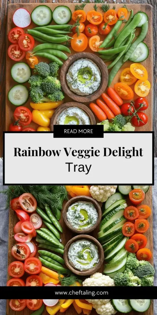 Elevate your entertaining game with the Rainbow Garden Vegetable Tray! This stunning dish not only dazzles with vibrant colors but also packs a nutritional punch. Discover how to create a visually appealing and healthy snack that's perfect for any occasion, from parties to family gatherings. With a variety of fresh veggies and delicious dips like hummus and tzatziki, this is the ultimate guide to healthy snacking. Click through for the full recipe and impress your guests!