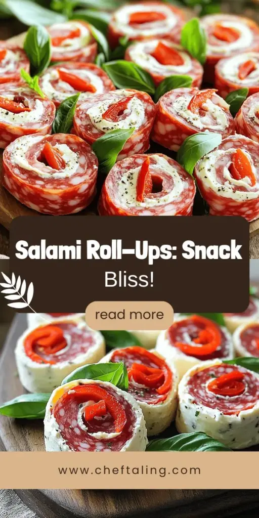 Looking for a quick and tasty snack that impresses? Easy salami roll-ups are your answer! These simple appetizers take just minutes to prepare and require no cooking. Made with salami, cream cheese, and your choice of veggies, they're perfect for parties or a light snack. Explore creative variations and customization tips to elevate your snacking game. Click through to discover the full recipe and start rolling up deliciousness today!