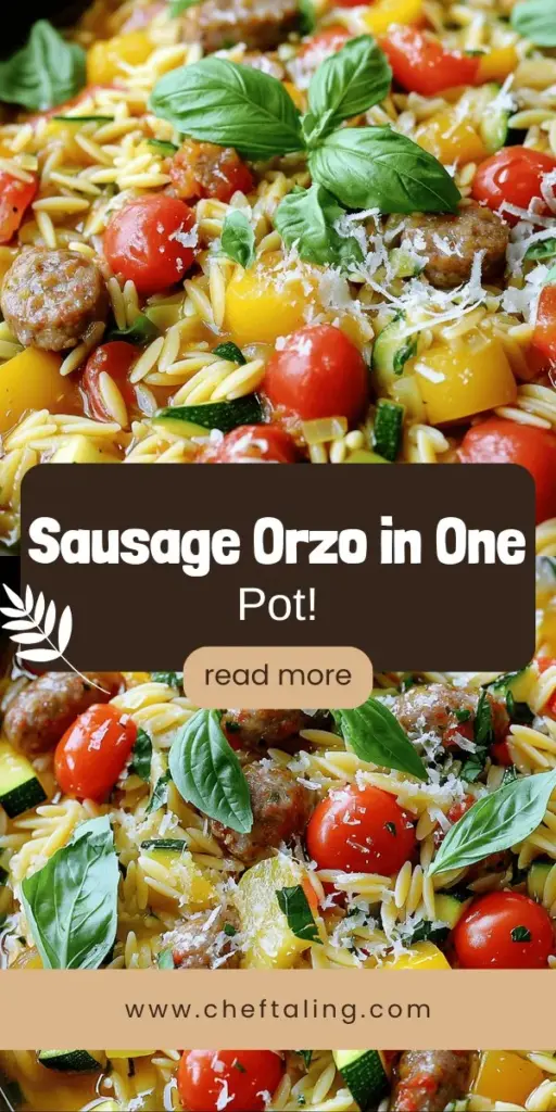 Experience the joy of cooking with our One Pot Sausage Orzo Delight, a quick and flavorful meal perfect for busy weeknights or family gatherings. This delicious dish combines savory Italian sausage, tender orzo pasta, and vibrant vegetables, all cooked in one pot for easy cleanup. With rich flavors and a creamy texture, it's a family favorite that brings everyone together. Click to explore the full recipe and elevate your dinner game!