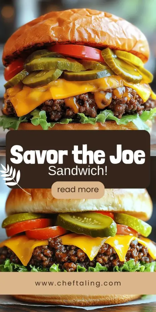 Discover the mouthwatering flavors of The Original Joe Sandwich, a classic treat with deep roots in New Jersey! This guide highlights key ingredients like ground beef, fresh veggies, and bold seasonings that create a flavorful explosion. Learn simple preparation tips and explore fun variations to make it your own. Perfect for casual meals or gatherings, this sandwich is sure to impress! Click through to find the full recipe and start your Joe Sandwich adventure today!