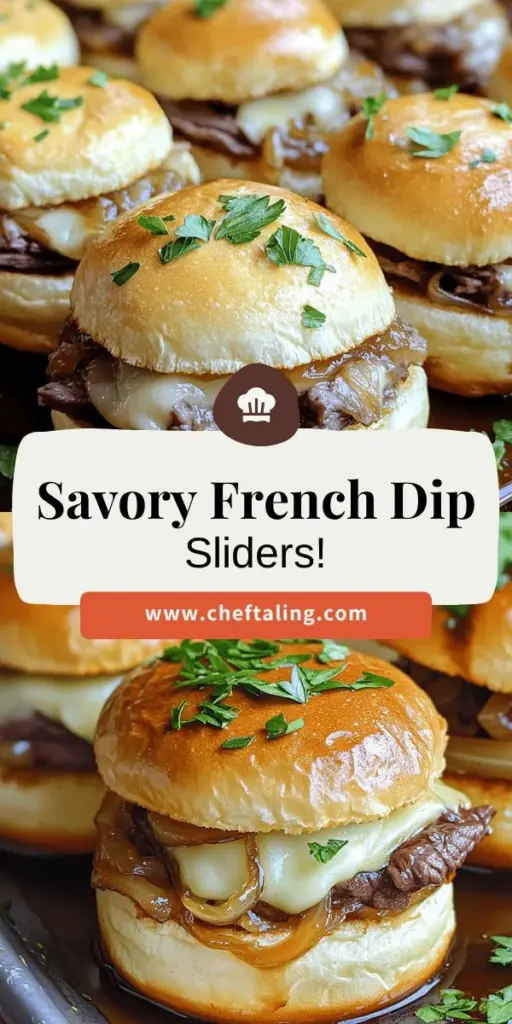 Looking for a crowd-pleaser? Try these Real French Dip Sliders for your next gathering! Packed with tender roast beef, gooey provolone, and sweet caramelized onions, all nestled in soft slider buns, they're perfect for sharing. In just under 40 minutes, you can whip up this irresistible recipe that combines classic flavors with a fun, bite-sized twist. Click through to explore the full recipe and impress your friends and family with this delicious treat!