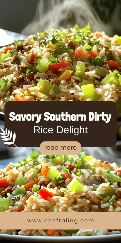 Experience the vibrant flavors of Southern cooking with Savory Southern Dirty Rice! This delicious dish combines ground meats, aromatic veggies, and flavorful spices for a comforting meal that brings families together. Whether you're hosting a dinner or craving a tasty side, dirty rice is a culinary staple you’ll want to explore. Click through to discover the origins, nutritional benefits, and a step-by-step guide to making this hearty recipe at home today!