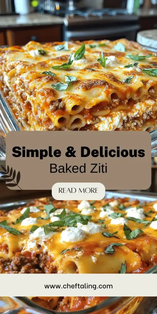 Discover the joy of Easy Baked Ziti, a simple and tasty family dish that's a crowd-pleaser! With layers of ziti pasta, gooey cheese, and flavorful marinara sauce, this recipe is perfect for any occasion. Customize it with meat or veggies for a delicious vegetarian option. Ready to impress your loved ones? Click through to explore the full recipe and learn how to make this comforting classic that everyone will adore!