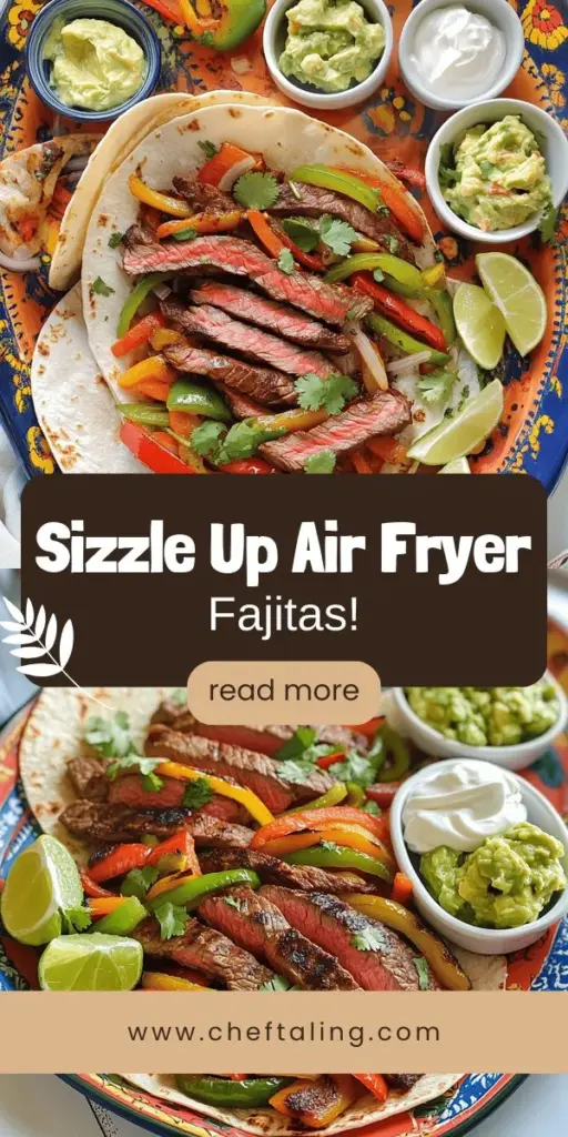 Experience the vibrant flavors of Sizzling Air Fryer Steak Fajitas right at home! This easy recipe combines tender flank steak with fresh bell peppers and zesty spices, all cooked to perfection in your air fryer for a quick and tasty meal. Perfect for busy weeknights or gatherings, these fajitas are sure to impress. Click to explore how to create this delicious Tex-Mex classic that your family will love!