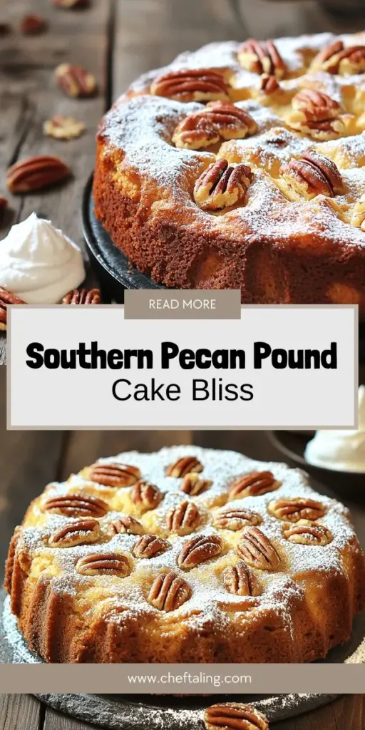 Indulge in the rich and flavorful delight of Southern Pecan Pound Cake, the perfect dessert for any occasion. This classic recipe features simple ingredients like butter, sugar, and finely chopped pecans, creating a moist and delicious treat that everyone will love. With tips on baking techniques and creative variations, you're set to impress family and friends. Click through to explore the full recipe and elevate your dessert game!