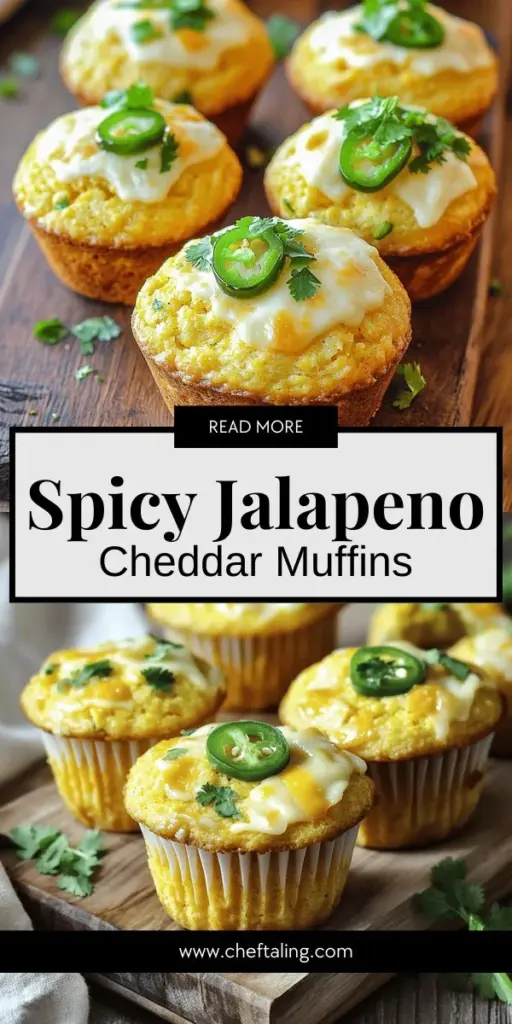 Spice up your mealtime with delicious Jalapeno Cheddar Cornbread Muffins! These easy-to-make muffins combine the warmth of cornbread with the zesty kick of jalapeños and the creamy richness of cheddar cheese. Perfect for breakfast, snacks, or as a side to your favorite dishes, they'll become a family favorite. Click through to explore the complete recipe and bring a savory twist to your kitchen today!