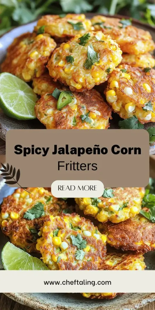 Savor the spicy goodness of jalapeño corn fritters with this easy and delicious recipe that's perfect for any occasion! These crispy fritters combine sweet corn and fresh jalapeños for an irresistible snack, appetizer, or side dish. Whether you're entertaining guests or just treating yourself, these fritters will be a hit. Click through to discover the full recipe and step-by-step instructions to create this flavor-packed delight and impress your friends and family!