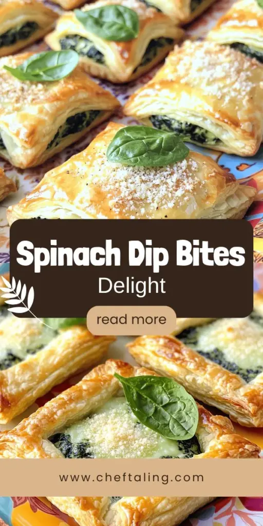 Indulge in the deliciousness of Spinach Dip Bites, a delightful appetizer that combines creamy cheeses and vibrant spinach in a crispy pastry shell. Perfect for parties or cozy nights, these bites are easy to make and sure to impress your guests. Discover the step-by-step recipe, ingredient breakdown, and serving tips to elevate your appetizer game. Click through to explore the full recipe and create these scrumptious bites today!