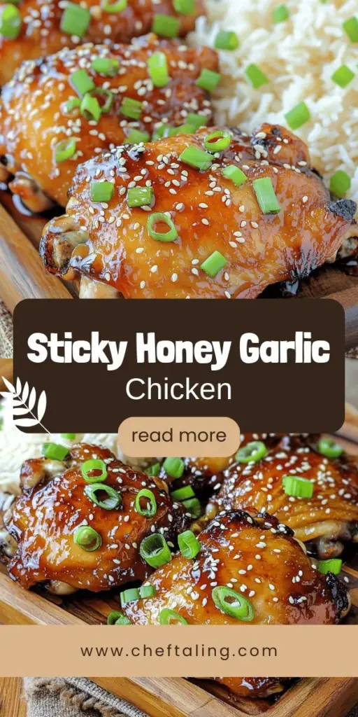 Indulge in the savory goodness of Sticky Honey Garlic Chicken Thighs with this easy recipe that guarantees mouth-watering results! Perfect for family dinners or meal prep, this dish features juicy chicken thighs slathered in a sweet and sticky glaze that everyone will love. Discover the simple steps to create a flavorful marinade, along with cooking tips for crispy skin. Click to explore this delicious recipe and bring new flavors to your table!