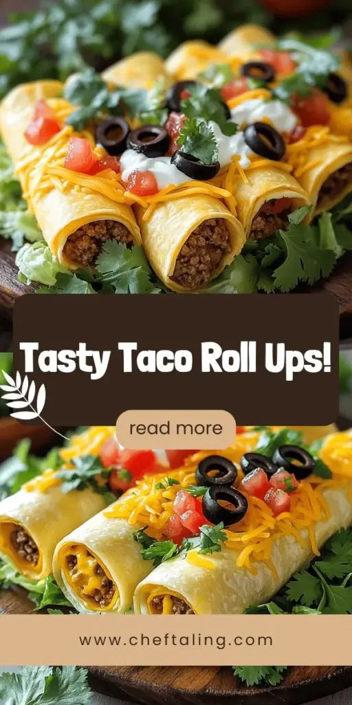 Discover the ultimate quick and tasty snack with our Taco Tortilla Roll Ups! These fun bites are perfect for any occasion, from movie nights to parties, and are easy to customize with your favorite fillings. With simple ingredients and a step-by-step guide, you can whip these up in just 15 minutes. Get ready to impress your guests or treat yourself to a delicious snack. Click through for the full recipe and start rolling into flavor-packed fun today!