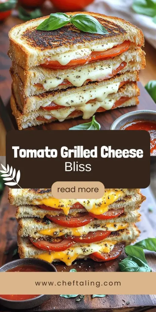 Upgrade your lunch with the delicious Triple Decker Tomato Grilled Cheese Delight! This recipe features layers of gooey cheese, fresh heirloom tomatoes, and crispy artisan sourdough for the ultimate comfort food experience. Discover essential tips for perfectly grilled cheese, gourmet variations, and ideal pairings to elevate your meal. Click through to explore the full recipe and enjoy creating your own masterpiece today!