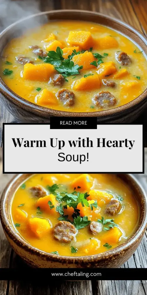 Warm up your meals with this Hearty Beef Sausage Butternut Soup! This simple recipe blends fresh ingredients like butternut squash and savory beef sausage for a rich, delicious flavor perfect for cold days. Learn easy cooking techniques, explore tasty variations, and discover storage tips to keep your soup fresh. Click through to find the full recipe and dive into creating a comforting bowl of goodness that everyone will love!