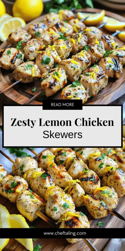 Savor the taste of summer with these Zesty Lemon Pepper Chicken Skewers that are sure to delight your taste buds! Bursting with refreshing lemon and bold black pepper flavors, these juicy skewers are perfect for barbecues, family dinners, or casual gatherings. Discover the secret to tender chicken with the perfect marinade and learn grilling tips to achieve that irresistible char. Click through to explore this delicious recipe and elevate your grilling game today!