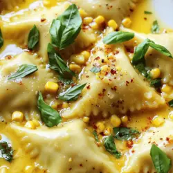 Sweet Corn Ravioli is a delightful dish that combines the sweetness of fresh corn with the comforting essence of homemade pasta. This recipe stands out not only for its flavor but also for the satisfaction that comes from creating pasta from scratch. The allure of Sweet Corn Ravioli lies in its ability to showcase simple, fresh ingredients that come together to create a dish bursting with flavor and texture.