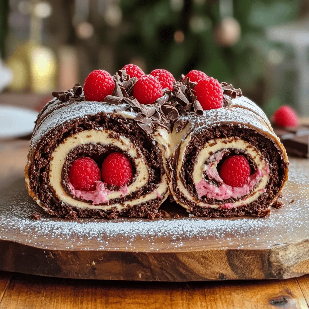 To make a raspberry chocolate swiss roll, you need some basic ingredients. First, gather four large eggs. They should be at room temperature for the best rise. Next, use 100 grams of granulated sugar. This sweetens your cake and helps it stay soft.