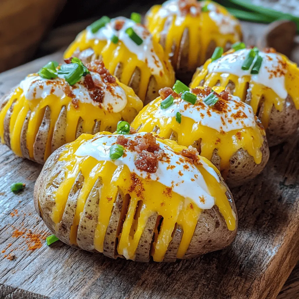 Crispy loaded hasselback potato bites are a fun twist on classic potatoes. They are small, sliced potatoes that get crispy on the outside and soft inside. You can load them with cheese, bacon, and more. This dish is a savory delight that stands out at any meal.