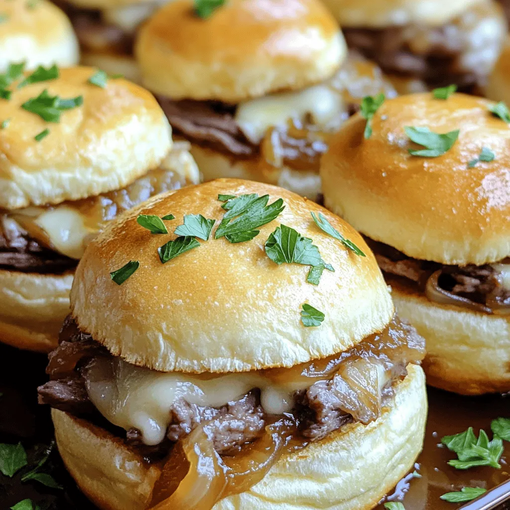 French Dip Sliders are becoming a crowd favorite for many gatherings, family meals, and casual get-togethers. These delightful mini sandwiches pack all the savory goodness of a traditional French Dip sandwich into a manageable, bite-sized form. Their popularity can be attributed to their convenience, unique flavor profile, and the communal aspect of slider-style servings, making them perfect for sharing.