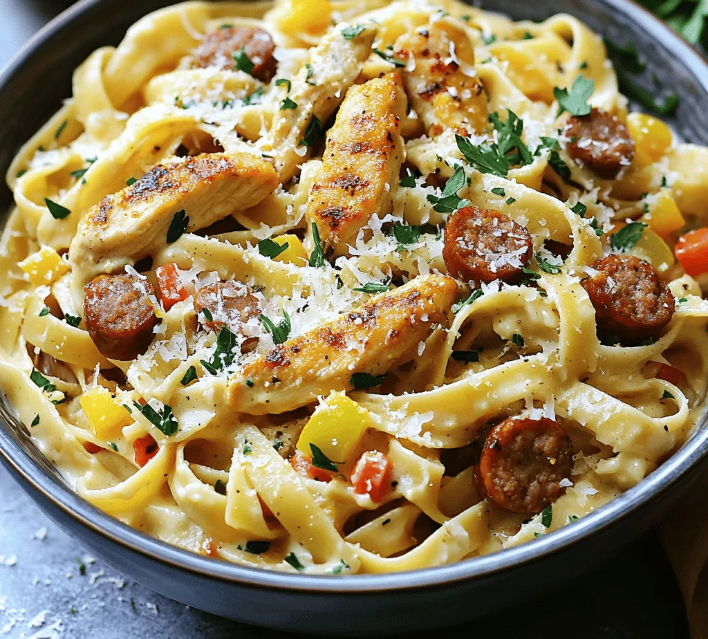 Cajun Chicken & Sausage Alfredo is a delightful fusion of robust flavors that brings the essence of Cajun cooking right to your dinner table. This creamy pasta dish is not only rich and satisfying but also quick to prepare, making it perfect for busy weeknights or special gatherings. The combination of tender chicken, smoky sausage, and a creamy Parmesan sauce creates a comforting meal that everyone will love. In this article, we will explore the ingredients, the step-by-step cooking process, and some insights into the culinary techniques that elevate this dish.