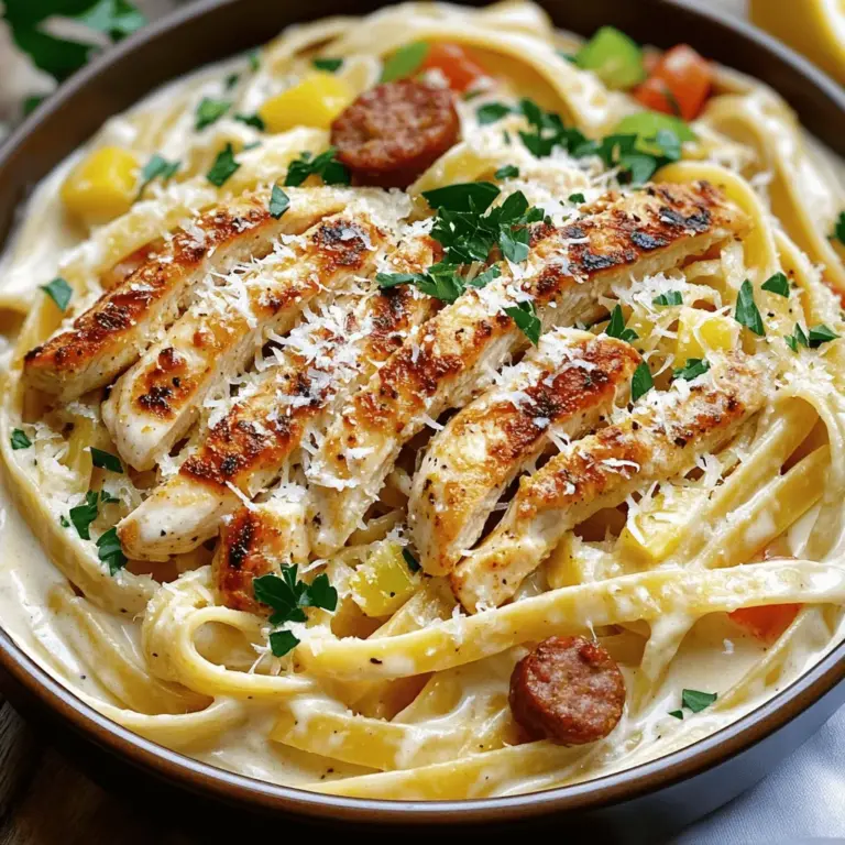 Cajun Chicken & Sausage Alfredo is a delightful fusion of robust flavors that brings the essence of Cajun cooking right to your dinner table. This creamy pasta dish is not only rich and satisfying but also quick to prepare, making it perfect for busy weeknights or special gatherings. The combination of tender chicken, smoky sausage, and a creamy Parmesan sauce creates a comforting meal that everyone will love. In this article, we will explore the ingredients, the step-by-step cooking process, and some insights into the culinary techniques that elevate this dish.