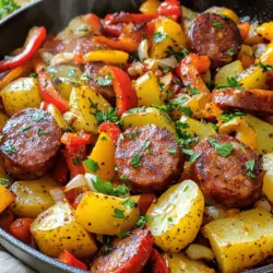 Smoky Kielbasa & Potato Skillet with Peppers: A Hearty Comfort Food Delight