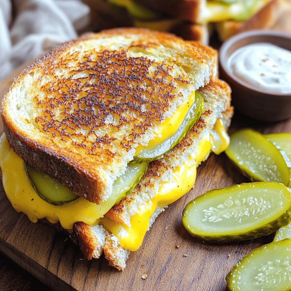 For a great pickle grilled cheese recipe, you need a few key items. The first is sourdough bread. Sourdough gives your sandwich a crispy crust and a tangy taste. This bread holds up well against melting cheese and pickles.